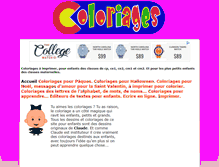 Tablet Screenshot of coloriages.pour-enfants.fr