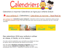 Tablet Screenshot of calendriers.pour-enfants.fr